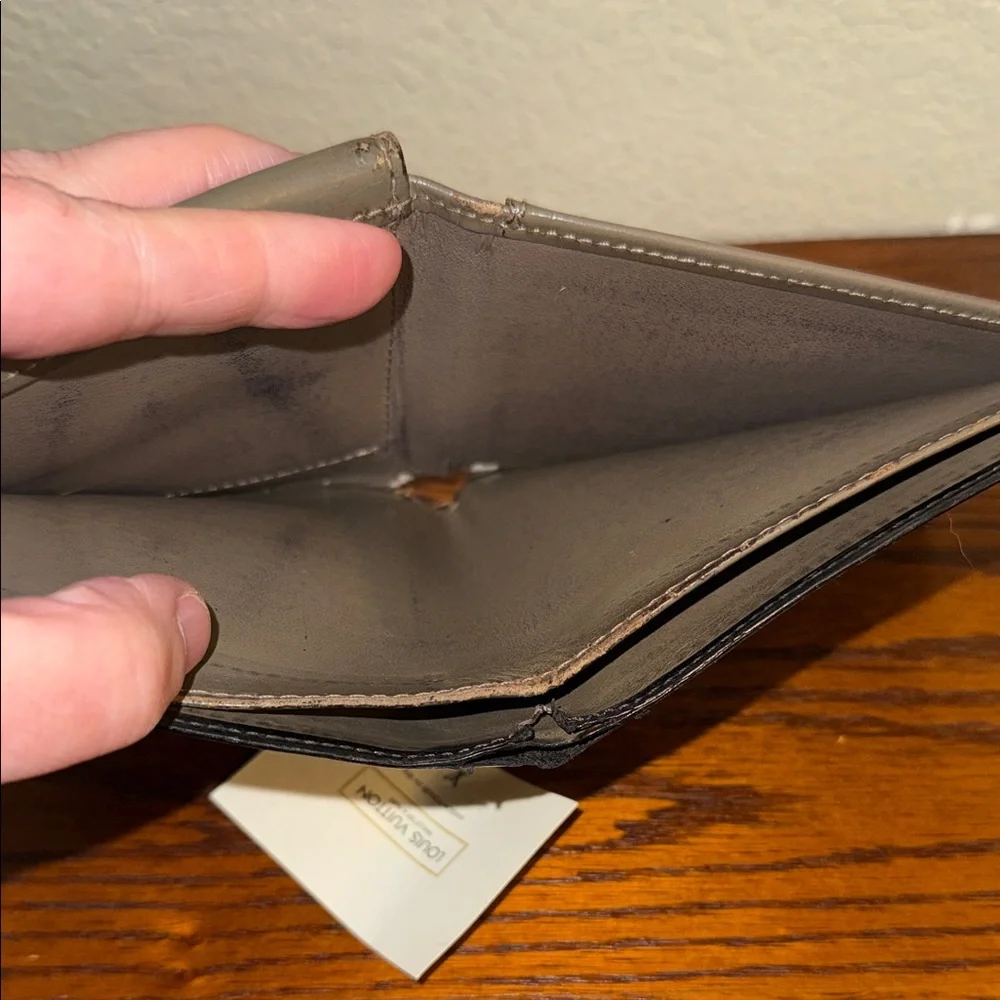 Louis Vuitton Black Epi Olive Wallet Dyed